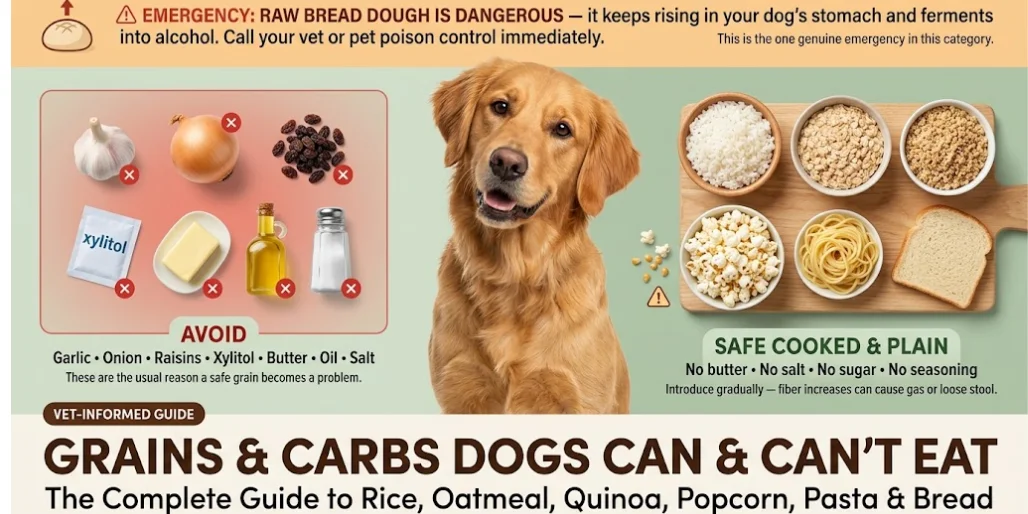 Grains & Carbs Dogs Can and Cant Eat