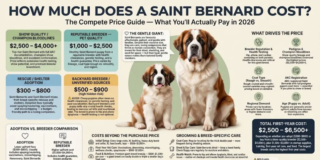 How Much Does a Saint Bernard Cost?