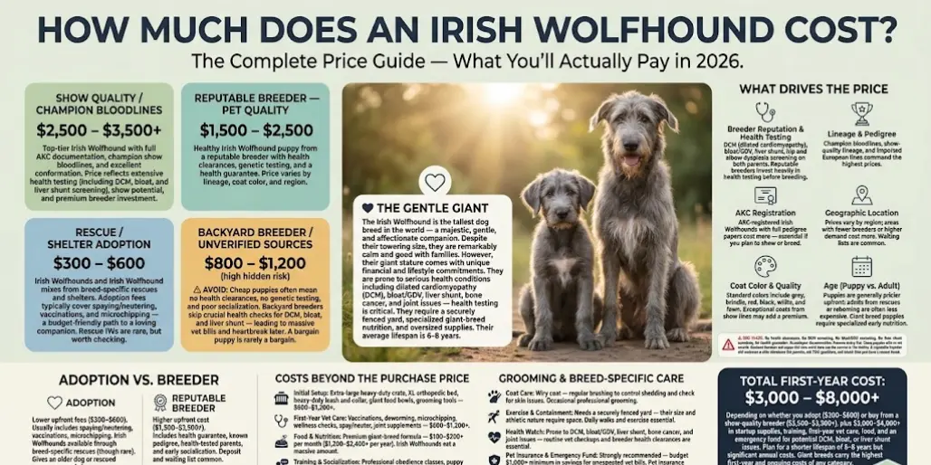 How much does an Irish Wolfhound cost?