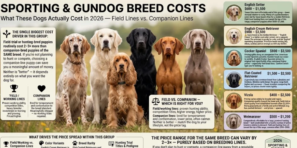 Sporting & Gundog Breed Costs