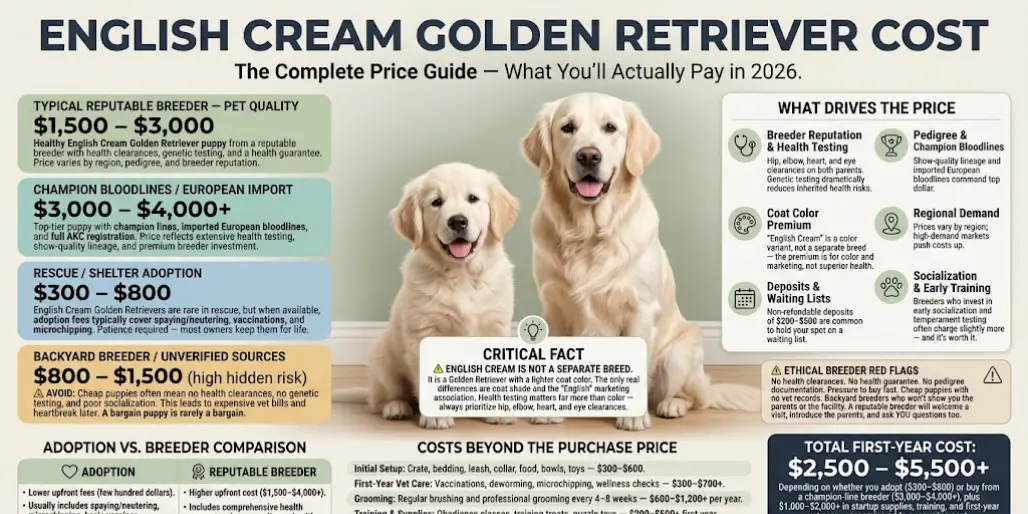 What Does An English Cream Retriever Cost?
